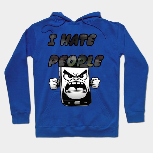 Angry mobile hates people Hoodie by Human light 